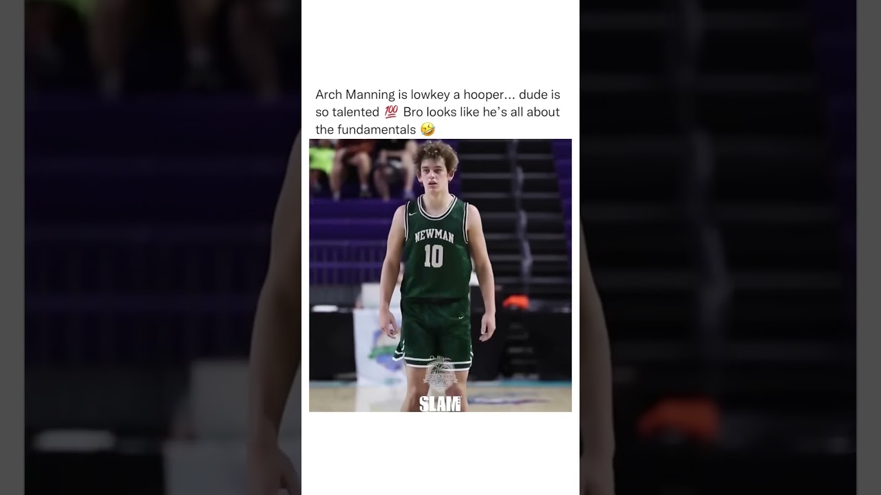 arch manning can hoop too 👀🔥 (via ig/slam_hs) 
