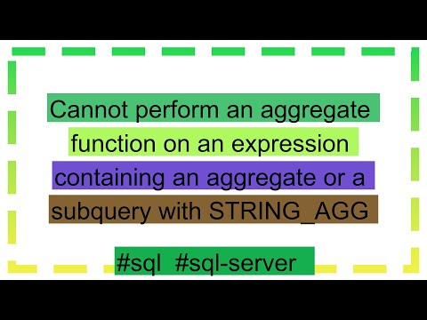Cannot perform an aggregate function on an expression containing an aggregate or a subquery with ST