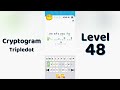 Cryptogram Tripledo Level 48 Solutions 🧩 | Logic Puzzle Game | Mini Boss