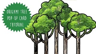 [Tutorial + Template] Origami Tree Pop Up Card