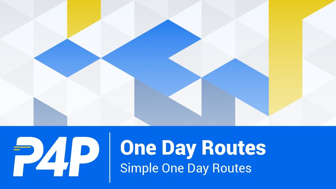Creating Simple One Day Routes in P4P Software