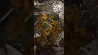 we eatin good on the black stone 🔥🔥💯 #salmon #seafood #fish #vegetables #blackstone #dinner #eat