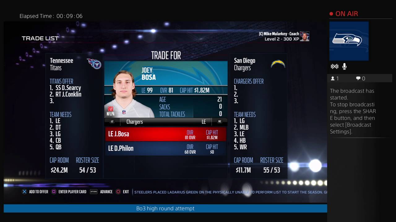 Madden 17 rebuilding the Tennessee titans 16-0 CHALLENGE