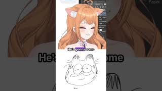 very important art lessons on stream #vtuber #twitch #vtuberen #art #garfield
