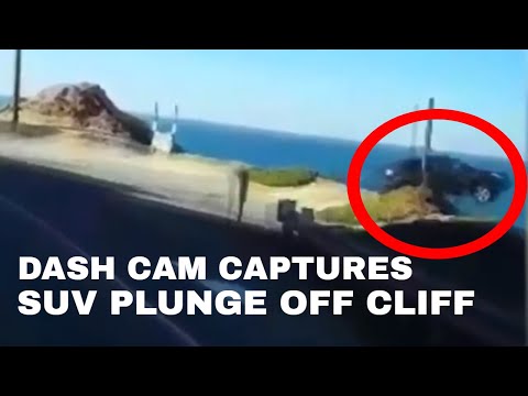 Dramatic Dash Camera Video Shows SUV Plunging Off Cliff on Highway 1 in San Mateo Californnia