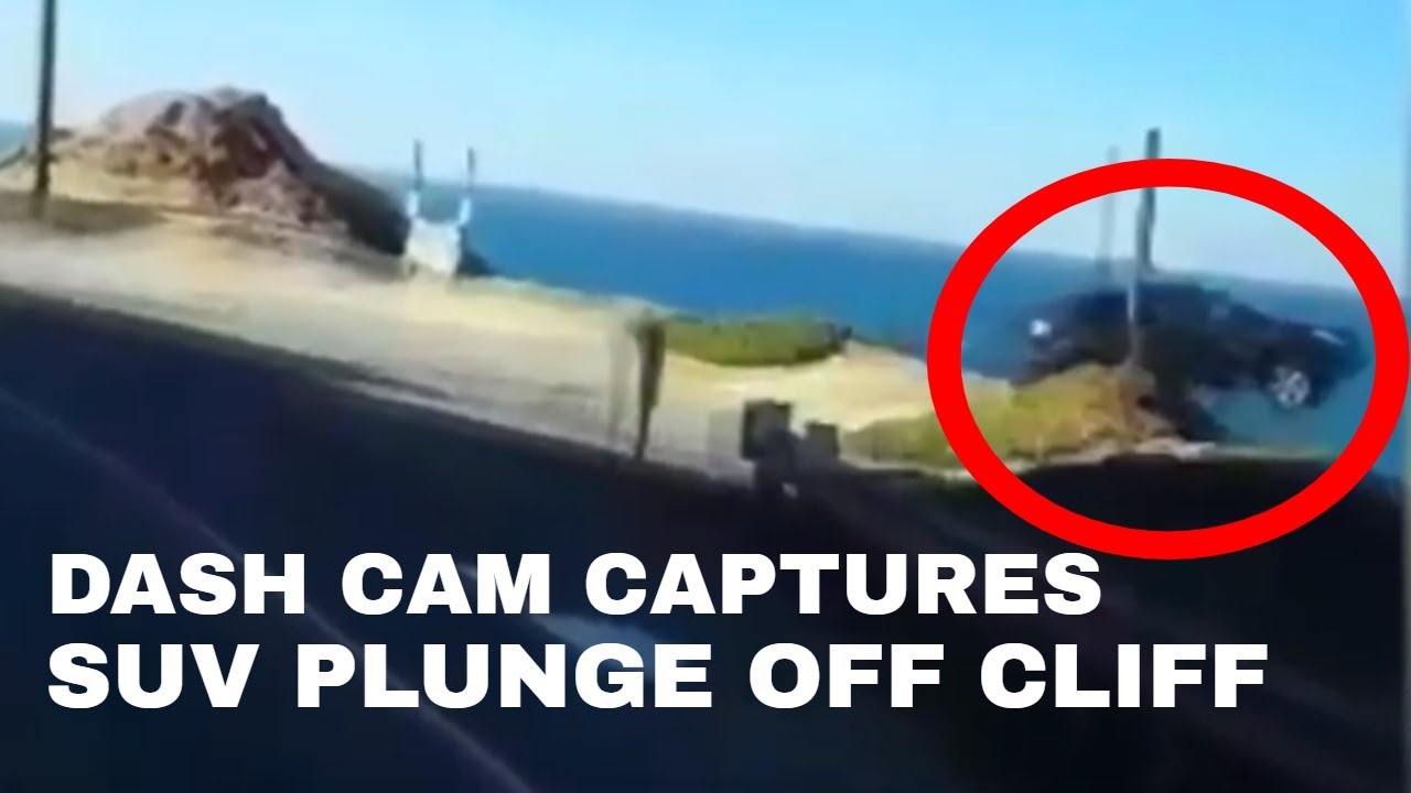 Dramatic Dash Camera Video Shows SUV Plunging Off Cliff on Highway 1 in San Mateo Californnia
