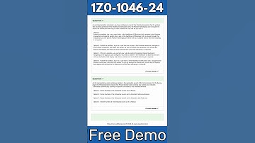 1Z0-1046-24 Exam Dumps With Practice Questions - Free Download