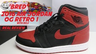 AIR JORDAN 1 BRED OG 2016 BANNED RETRO SNEAKER (SUPER DETAILED LOOK)