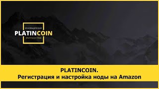 PLATINCOIN. Регистрация и настройка ноды на Amazon