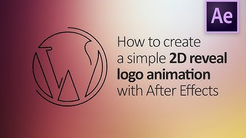 How to create a simple 2D reveal logo animation with After Effects