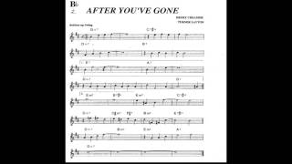 Video thumbnail of "After You've Gone Play along - Backing track (Bb key score trumpet/tenor sax/clarinet)"