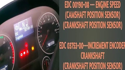 Camshaft and Crankshaft position sensor,Fault codes and wiring connection..MAN TRUCK