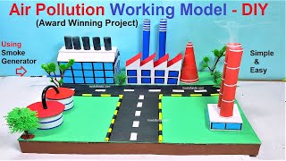 air pollution working model using smoke generator | science exhibition | howtofunda