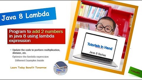 lambda expression to add two numbers | explained with multiplication, subtraction etc. #java8