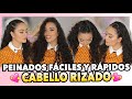 PEINADOS FÁCILES Y RÁPIDOS CABELLO RIZADO 👩🏻‍🦱 ✨ *Fabi Ortiz