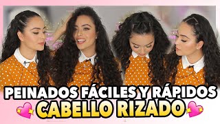 PEINADOS FÁCILES Y RÁPIDOS CABELLO RIZADO ‍ ✨ *Fabi Ortiz