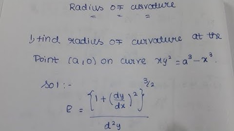 #10 M1 Radius of curvature example 1 problem in tamil