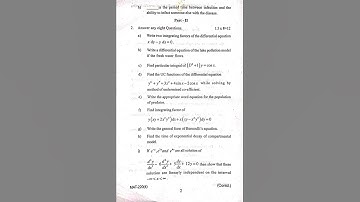 #bsc core 4 question paper 2022 B.Sc/B.A math 2nd semester question (Differential) Utkal University