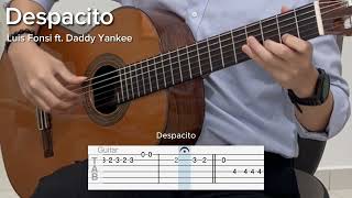 Part 2 - Despacito by Luis Fonsi ft. Daddy Yankee (EASY Guitar Tab)