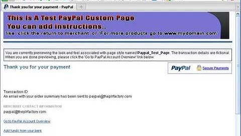 How to create a custom paypal confirmation page