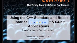 Lee Cantey - Using the C   Standard and Boost Libraries