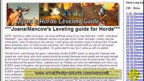 World of Warcraft Wow 1-70 Leveling + Outland Guide