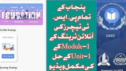 EaSTE QAED Online Training|Module-1|Unit-1| Complete Solution
