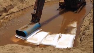 Sand Filled Geotextile Container Berm, India