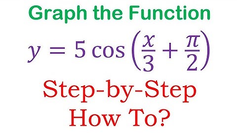 Graph the Trigonometric Function y=5cos(x/3+pi/2). Step-by-Step  - How To?