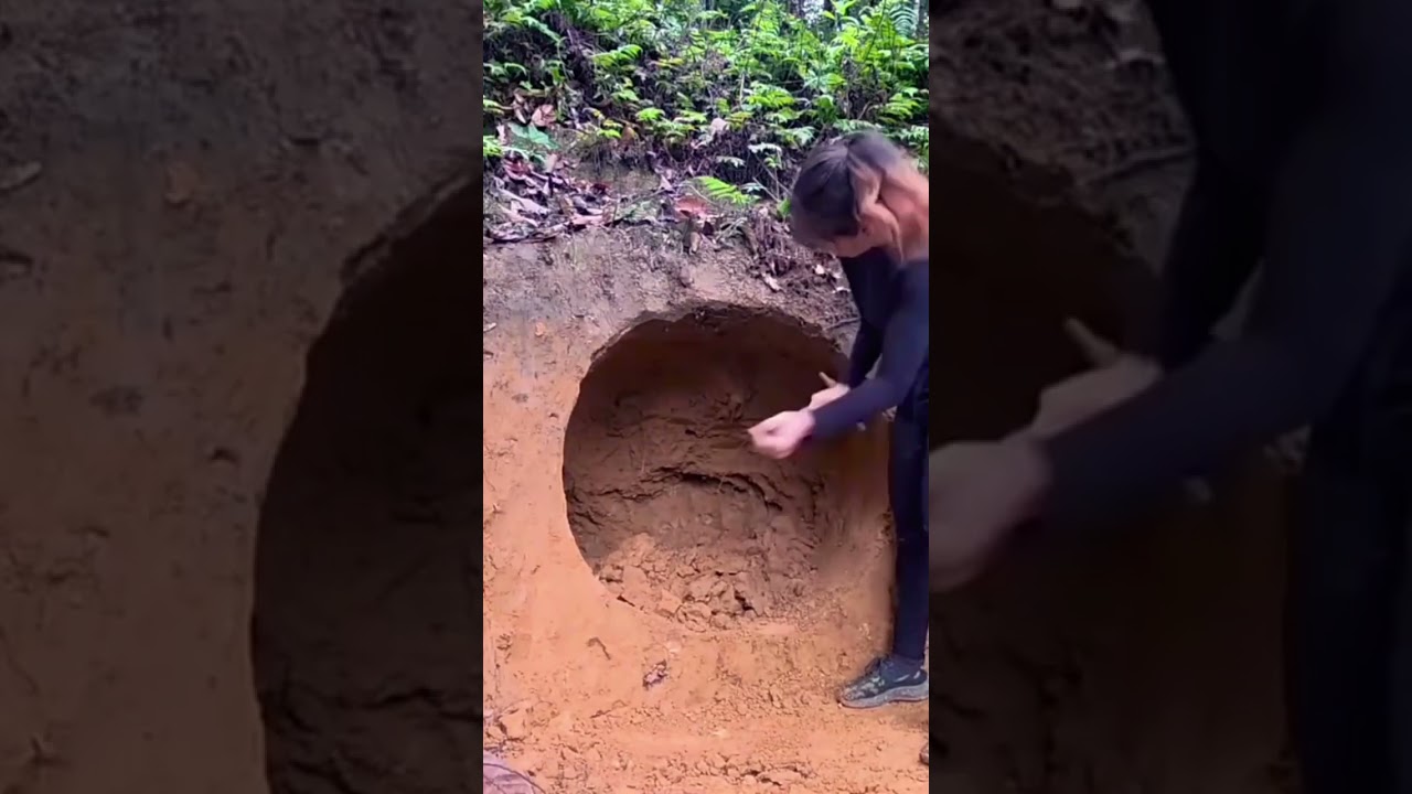 Girl Builds an Underground Survival Shelter Alone 🌿 | Full Jungle Living &