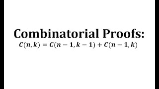 Combinatorial Proofs  Cnkcn1k1cn1k