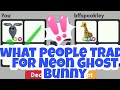 What People Trade For Neon Ghost Bunny In adopt Me Trading And Giveaway