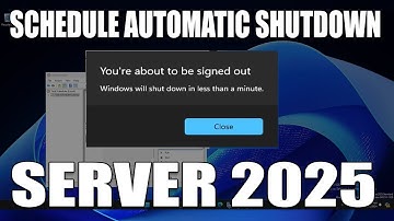 How To Schedule Automatic Shutdown in Windows Server 2025
