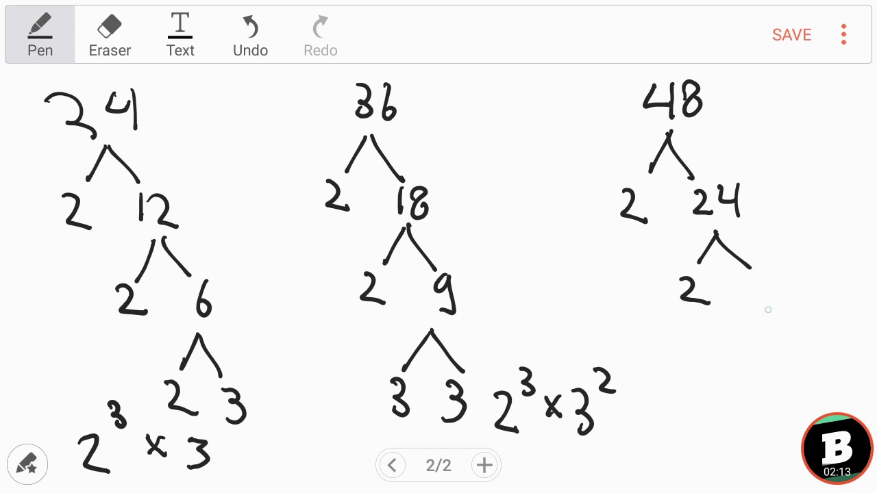 Fpb dari 36 dan 48