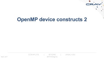 Directive Based GPU Programming: OpenACC and OpenMP: OpenMP device constructs (part 2)