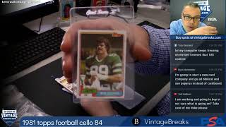 12-14-2018 1981 Topps Football Cello Pack 84 Break Opening Video