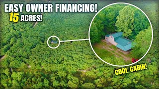 Cabin on 15 Acres - Easy Owner Financing - Land for Sale in Missouri - Drone Coverage - MC0102