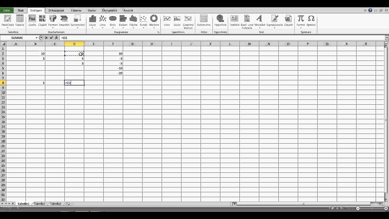 Subtrahieren in Excel - Excel Formeln