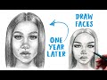 Redrawing My &quot;How To Draw Faces&quot; Portrait One Year Later