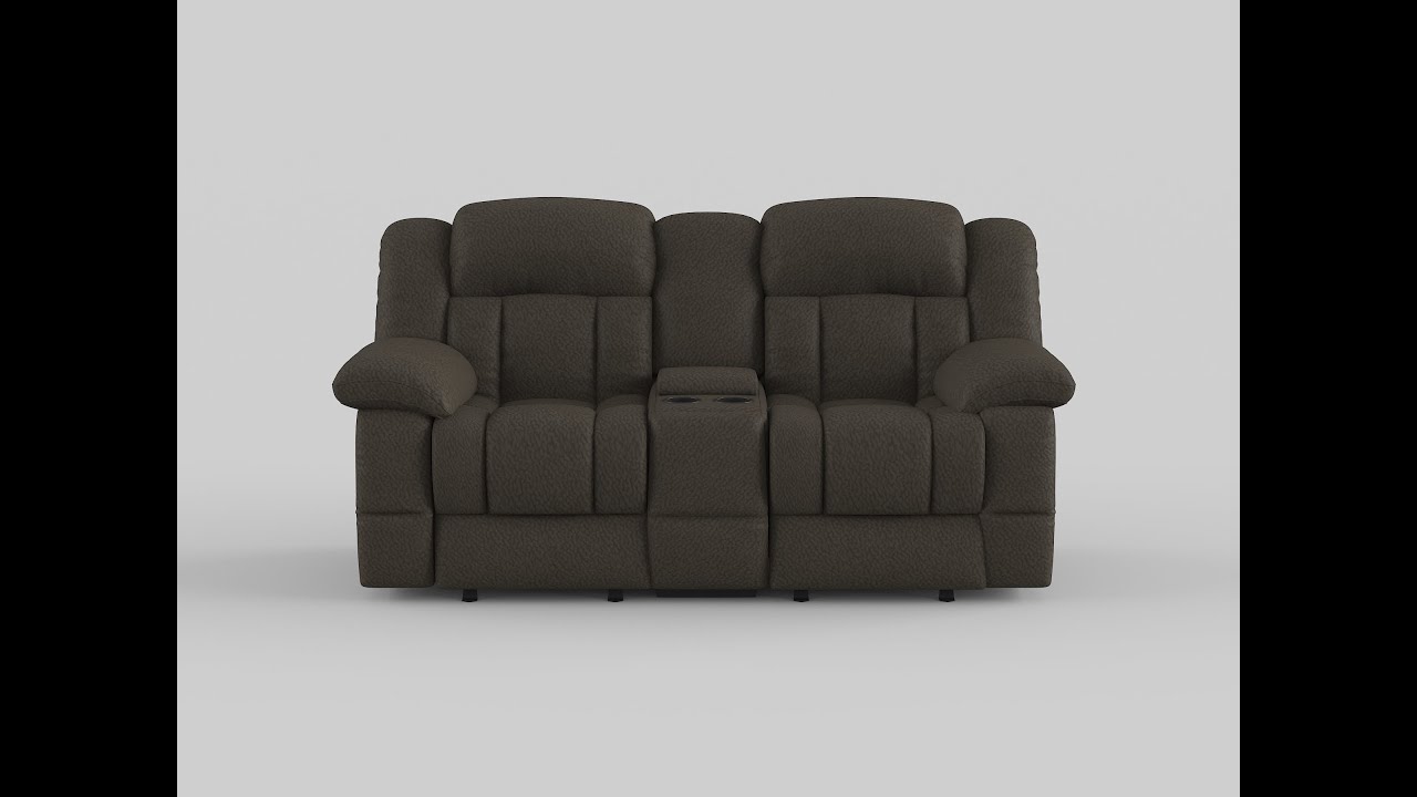 Brooks Double Glider Reclining Love Seat with Center Console