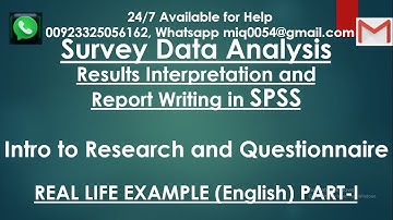 Survey Data Analysis of Real-Life Example | Intro to Research and Questionaire | SPSS (Part 1)