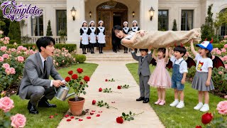 5 filhos diabólicos do CEO expulsam todas as ricas...mas amarram mendiga e chamam de mãe!Amor começa