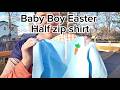 A half zip baby boy shirt that's perfect for Easter and Springtime! Carrots for the win!