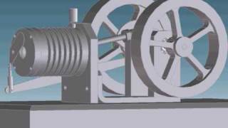 Animation Eines Flammenfresser-Motors