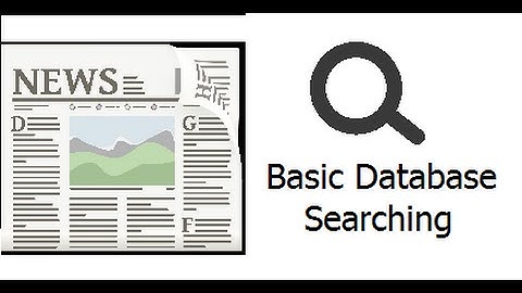 Database part 1: Basic Searching