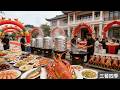 500人浙江农村婚宴太疯狂！把五星级后厨搬进村里，火力全开！500-Person Chinese Village Wedding Feast! 25 Dishes Cooked！