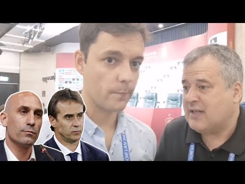 Momentos previos a la comparecencia de Lopetegui y Rubiales
