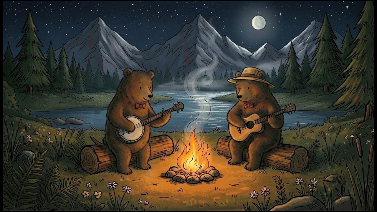 Night Songs by the Fire 🌙 Gentle Acoustic Music for Study & Sleep