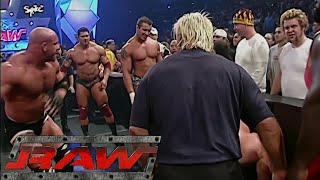 Goldberg vs Kane Lumberjack Match (Massive Brawl) RAW Dec 08,2003