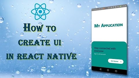 How to create ui Splash Screen in react native